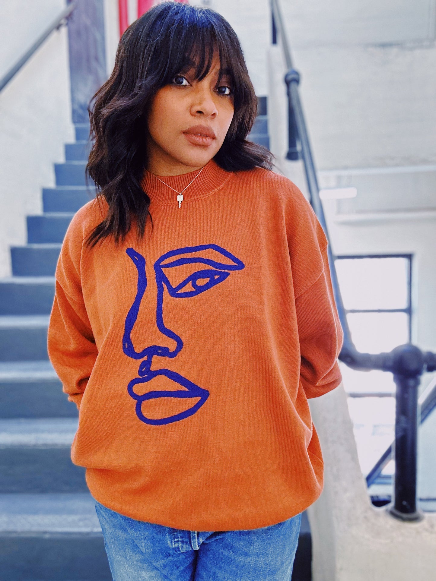 Talisman Embroidered Knit Sweater
