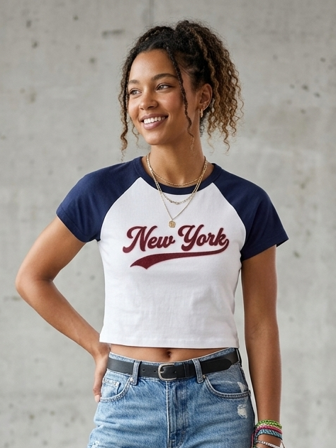 The Borough Series: Raglan Embroidered Tee