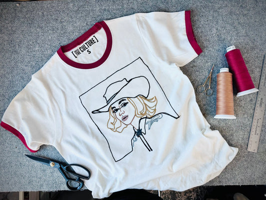 Cowboy Carter Embroidered Ringer Tee