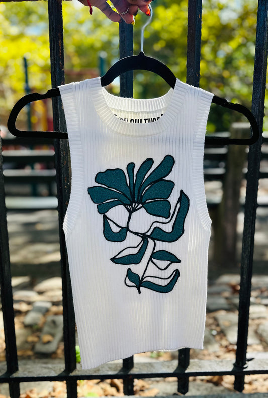 Boho Floral Knit Top