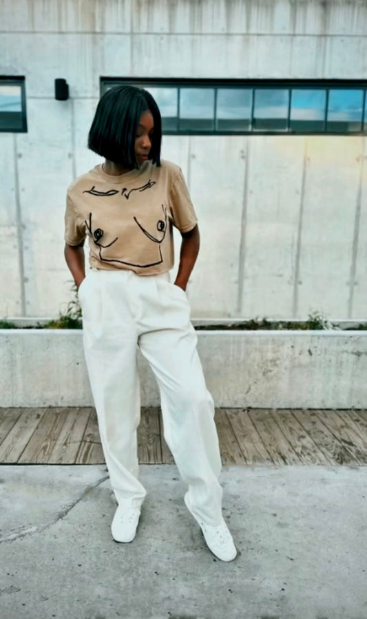 Body Body, Embroidered Cropped T-shirt