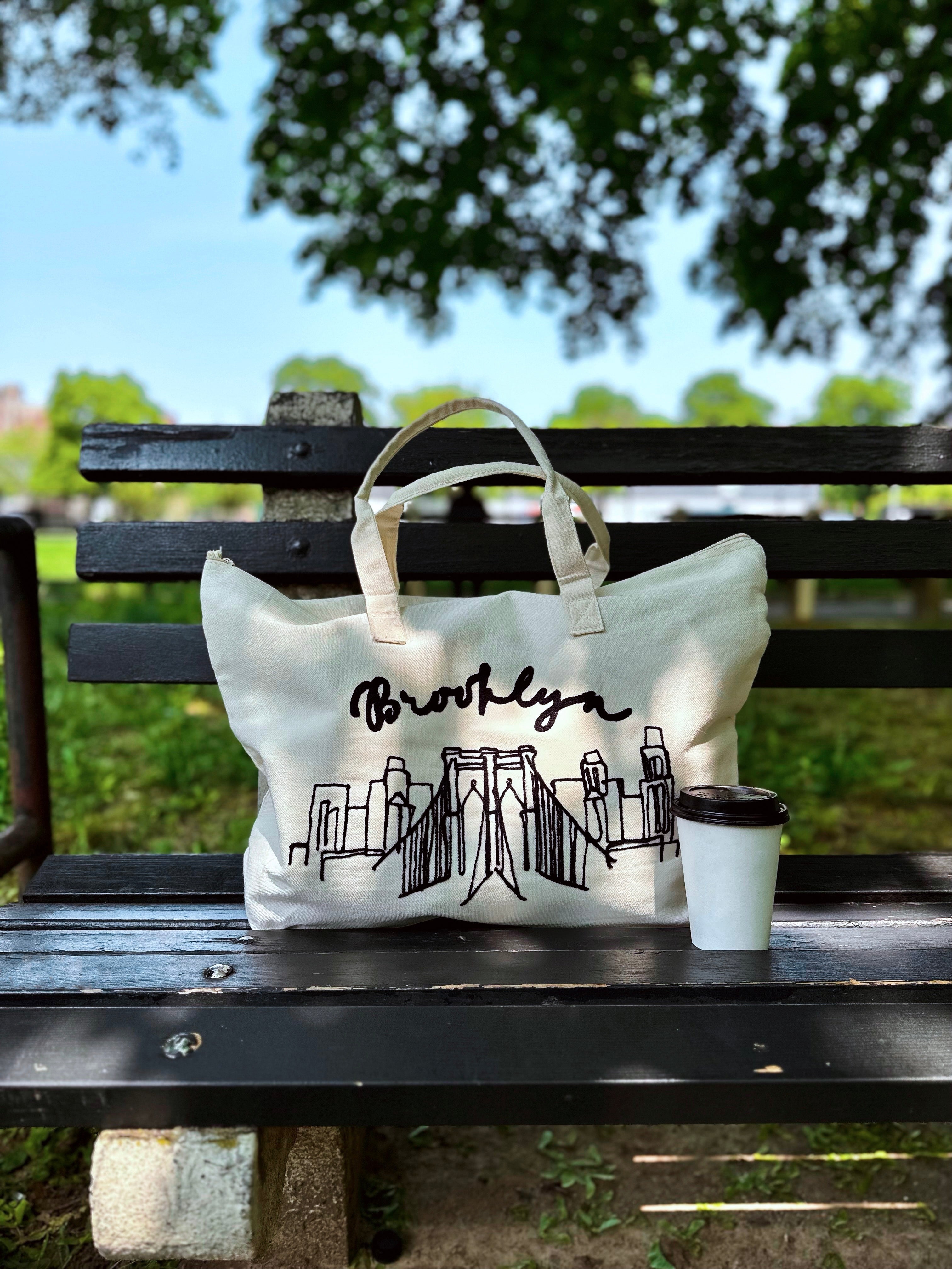 Brooklyn Bridge Embroidered Tote – Create The Culture Embroidery