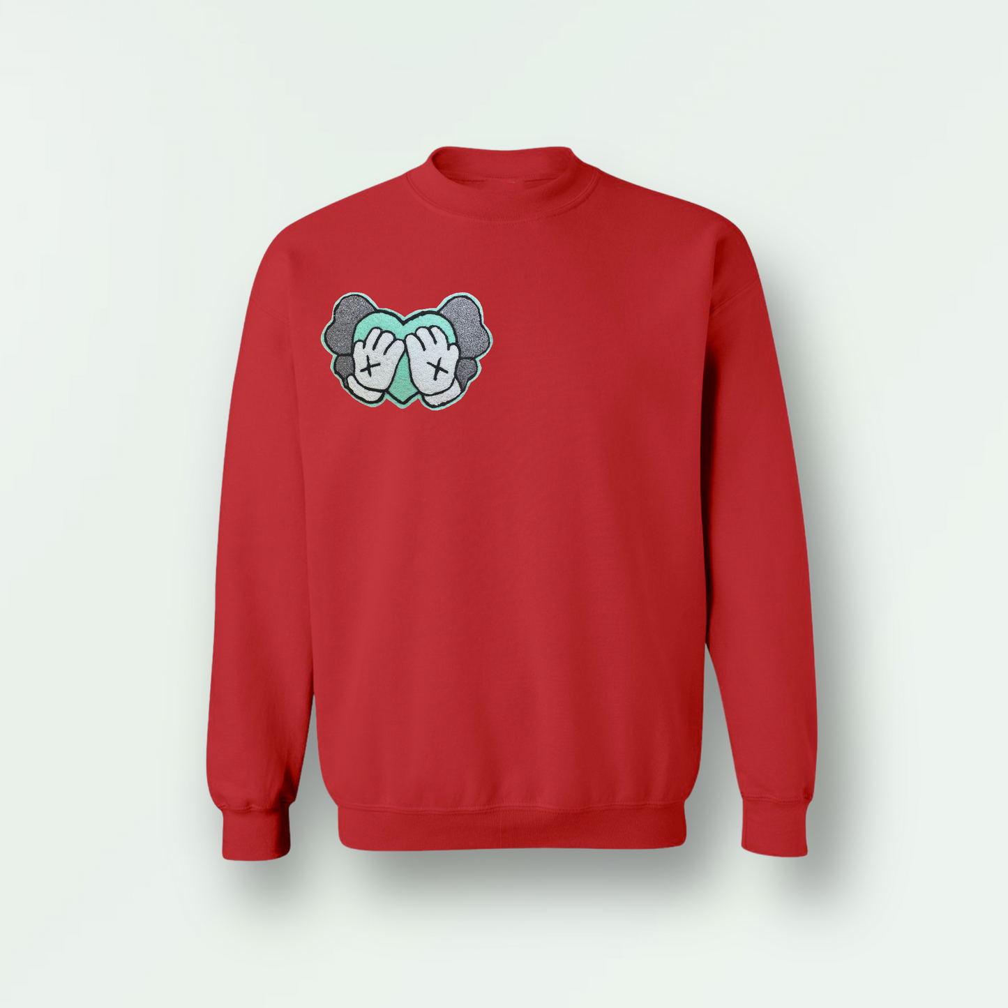 Funny Valentine Embroidered Patch Sweatshirt