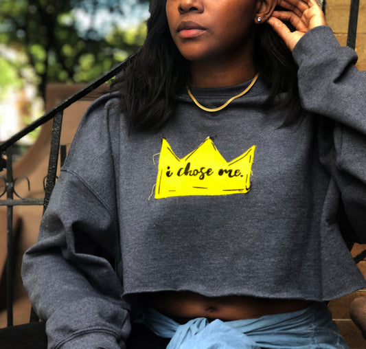 “I Chose Me” Crop Sweatshirt