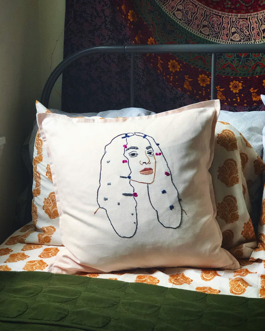 Solange, 20x20 Embroidered Pillow