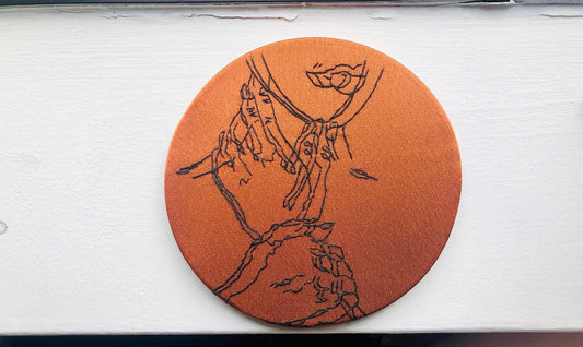 The Feels (Hand to Shoulder) Embroidered Art