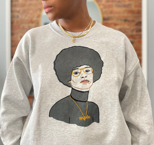 In Spirit of Angela Embroidered Sweatshirt