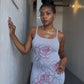 Gimme Roses Embroidered Ribbed Knit Dress
