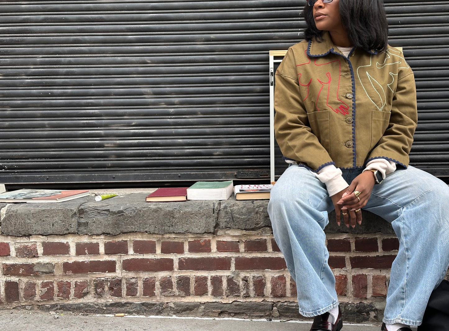 Douglas Embroidered Collar Jacket