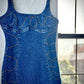 Scribble Blue Jean Embroidered Dress