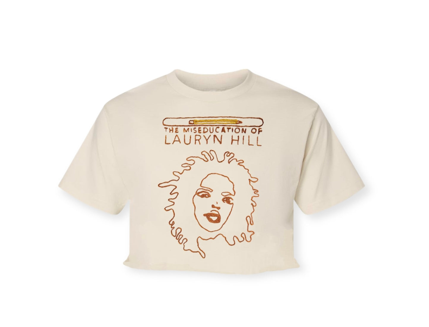 Miseducation of Lauryn Hill Embroidered Cropped T-shirt