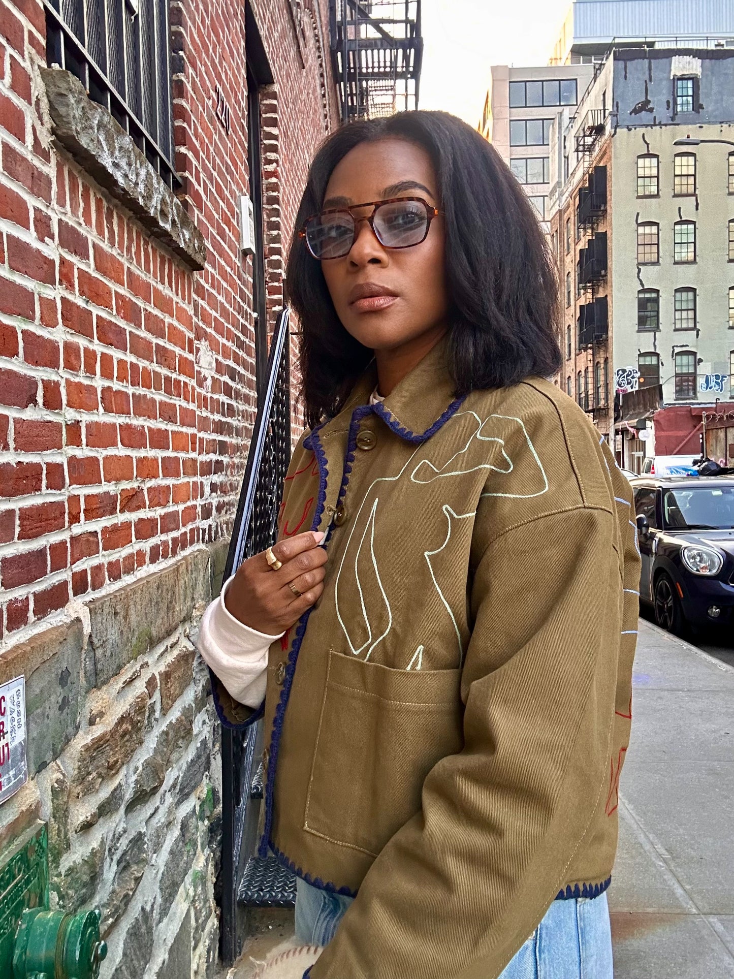 Douglas Embroidered Collar Jacket