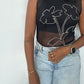 Floral Sheer Mesh Top