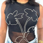 Floral Sheer Mesh Top