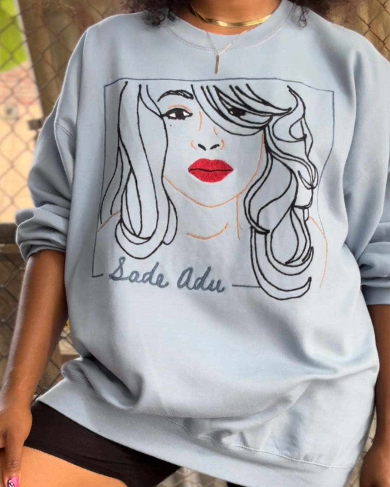 Sade Adu Embroidered Unisex Sweatshirt