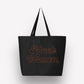 Black Women Embroidered Tote