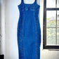 Scribble Blue Jean Embroidered Dress