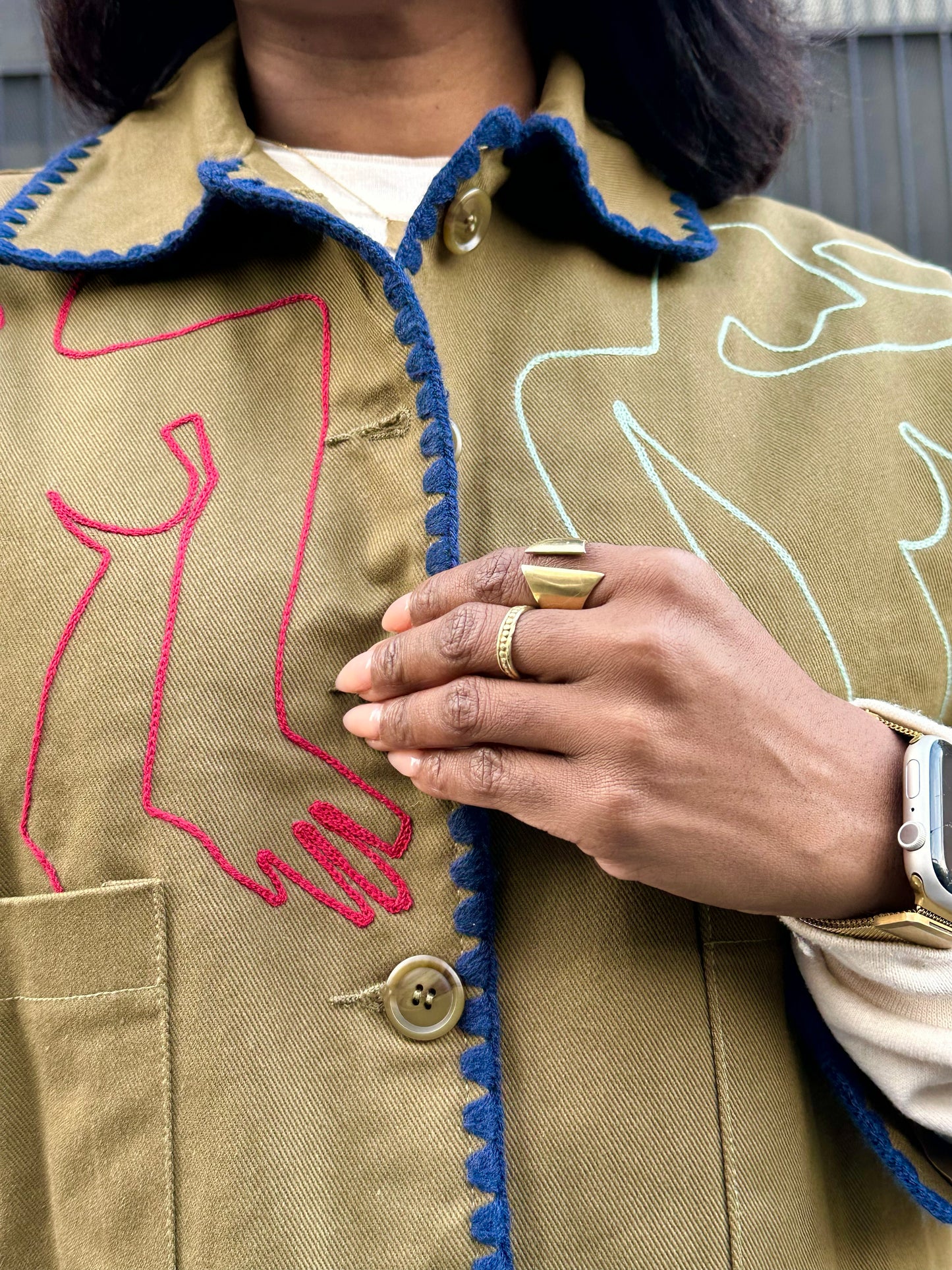 Douglas Embroidered Collar Jacket