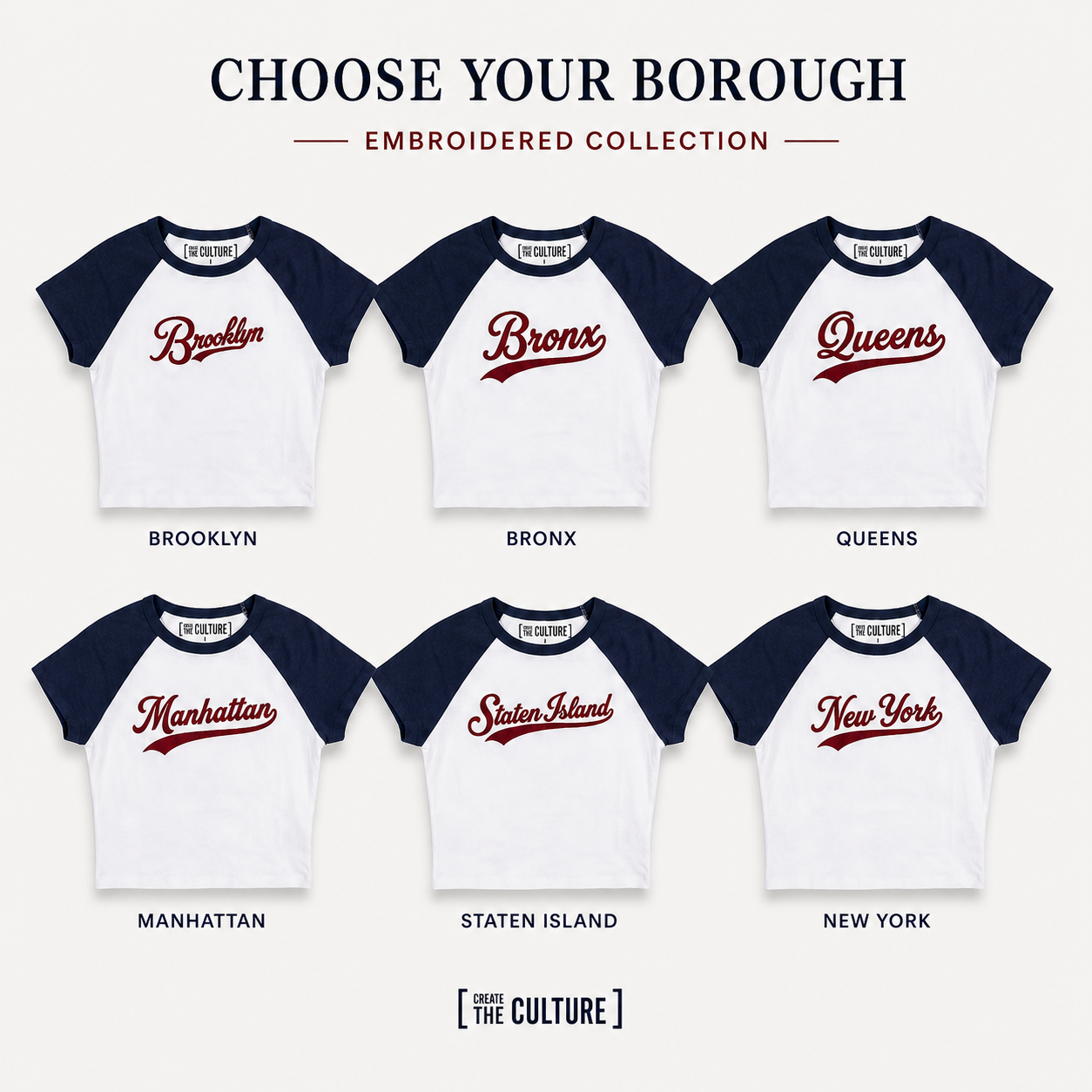 The Borough Series: Raglan Embroidered Tee