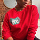 Funny Valentine Embroidered Patch Sweatshirt