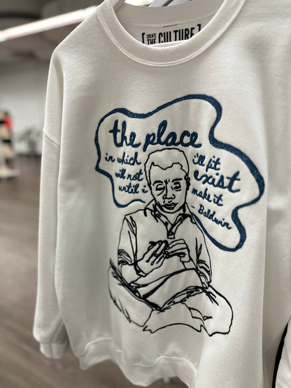 Baldwin Quote Embroidered Unisex Sweatshirt