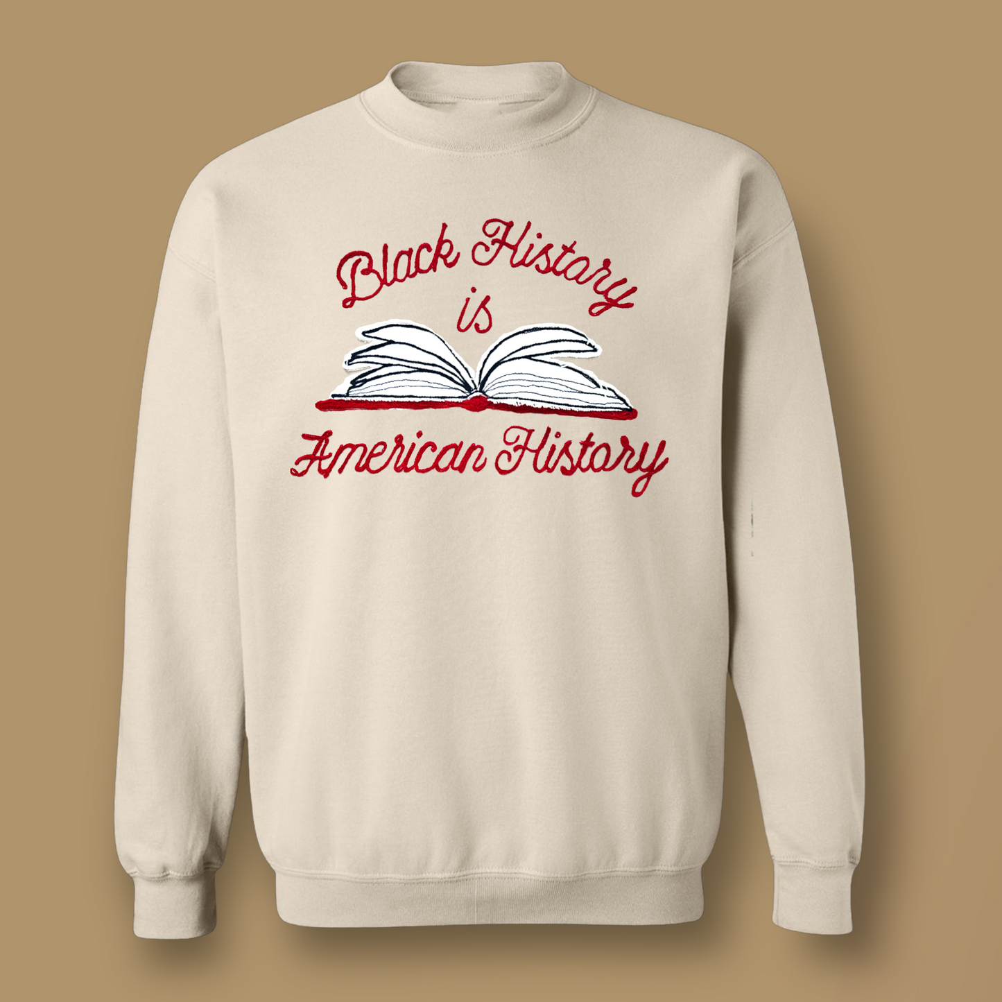 Black History Embroidered Sweatshirt/Hooded Sweatshirt