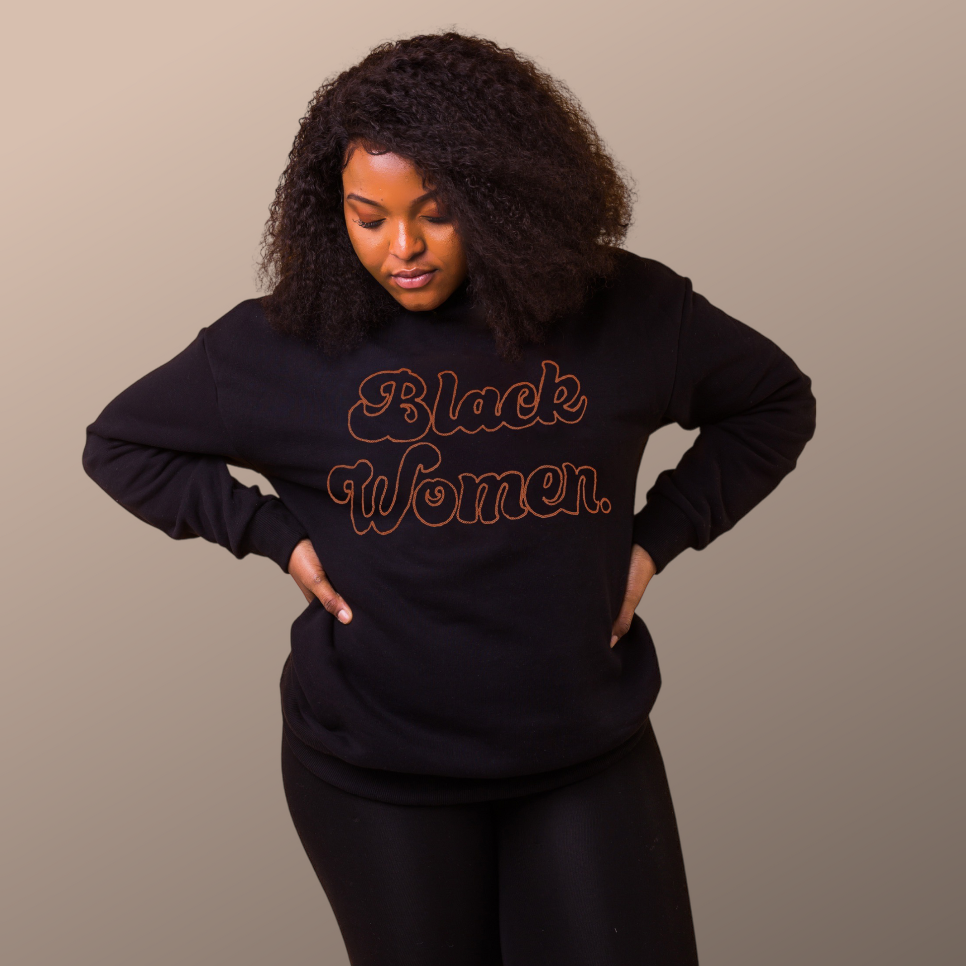 Black Women. Embroidered Sweatshirt Create The Culture Embroidery