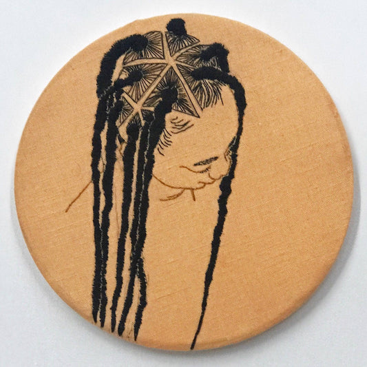 Goddess Braids Embroidered Art